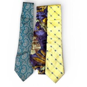 Bundle of Assorted Brands Colors Design Tie Set of 3